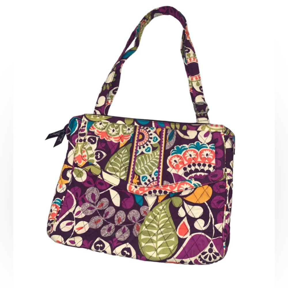 VERA BRADLEY plum Crazy envelope messenger purse women’s bags tote